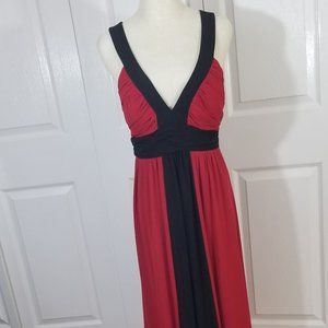 Hot Red Strappy Evening Dress
